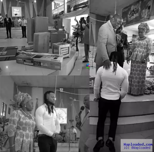 Flavour Donates Musical Instruments To The Church Where He Started His Career